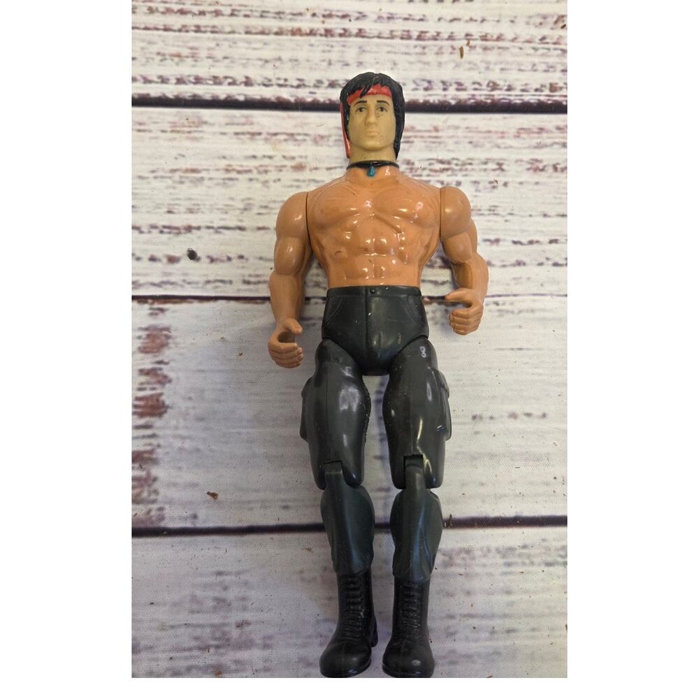 Vintage 1985 High Bass Industries Rambo Style Action Figure 5.5"